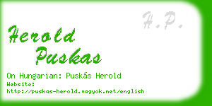 herold puskas business card